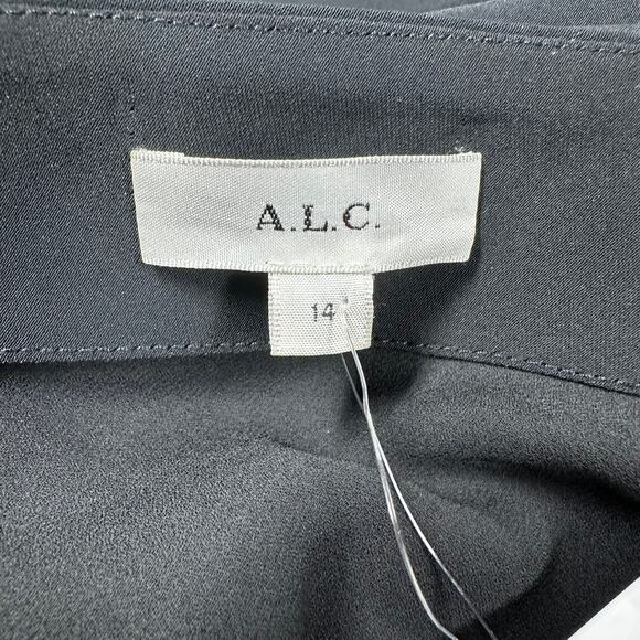 A.L.C. Women's Black Dixie Skirt 100% Polyester Women's Size 14 New With Tags - Picture 4 of 10